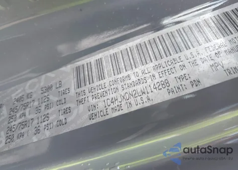 2020 Jeep Wrangler Unlimited Sport S 4X4 from USA, damaged, VIN 1C4HJXDN2LW114288